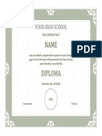 Your High School: This Certifies That