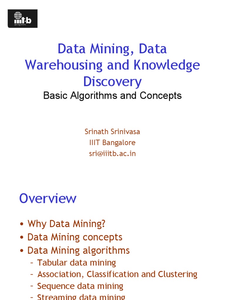 Data Mining Algorithms and Concepts | PDF | Cluster Analysis | Computing