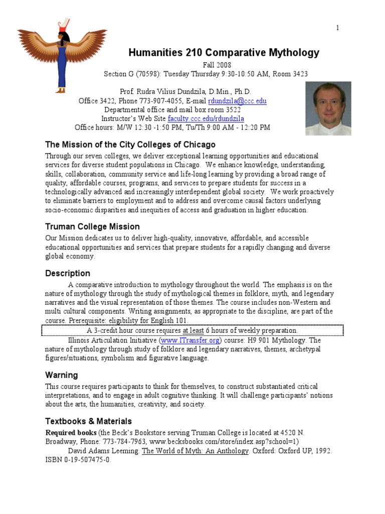 Comparative Mythology From City College Pdf Mythology Critical