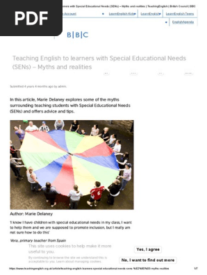 teaching english to learners with special educational needs sens myths and realities teachingenglish british council bbc inclusion education special education scribd