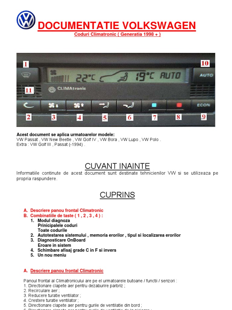Vw Climatronic Bedienungsanleitung Pdf