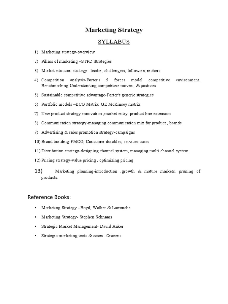 Marketing Strategy | PDF | Strategic Management | Marketing