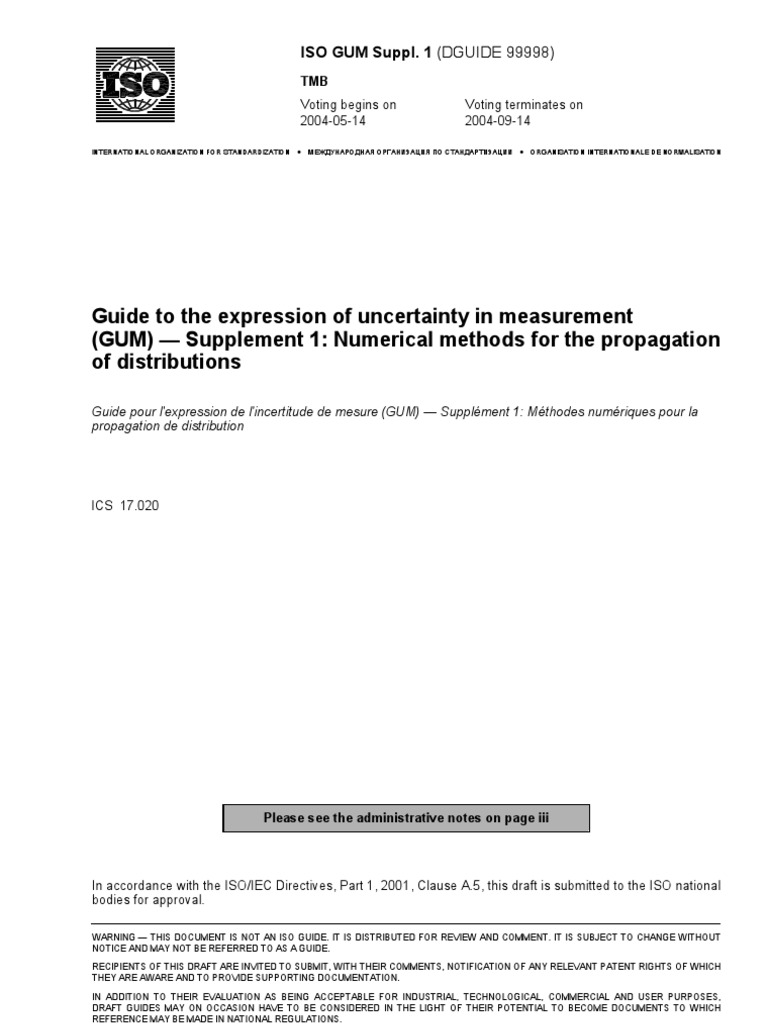 Guide To The Expression of Uncertainty in Measurement | PDF ...