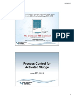 Activated Sludge Process Control for Wastewater Treatment