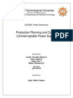 Production Planning and Control (Uninterruptable Power Supply)