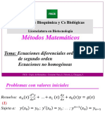 Teoría ED Lineales de Segundo Orden NO Homogéneas