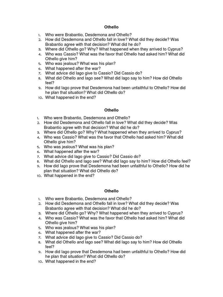 Iago's Manipulation in Othello's Tragedy | PDF | Othello | Iago