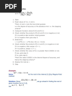 False Position Algorithm