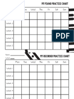 Piano & Recorder Practice Chart