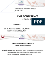 Exit Conference Survei Progsus RSU Asy-Syifa Sambi