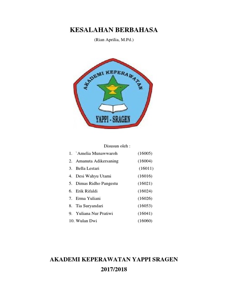 Kesalahan Berbahasa Pdf