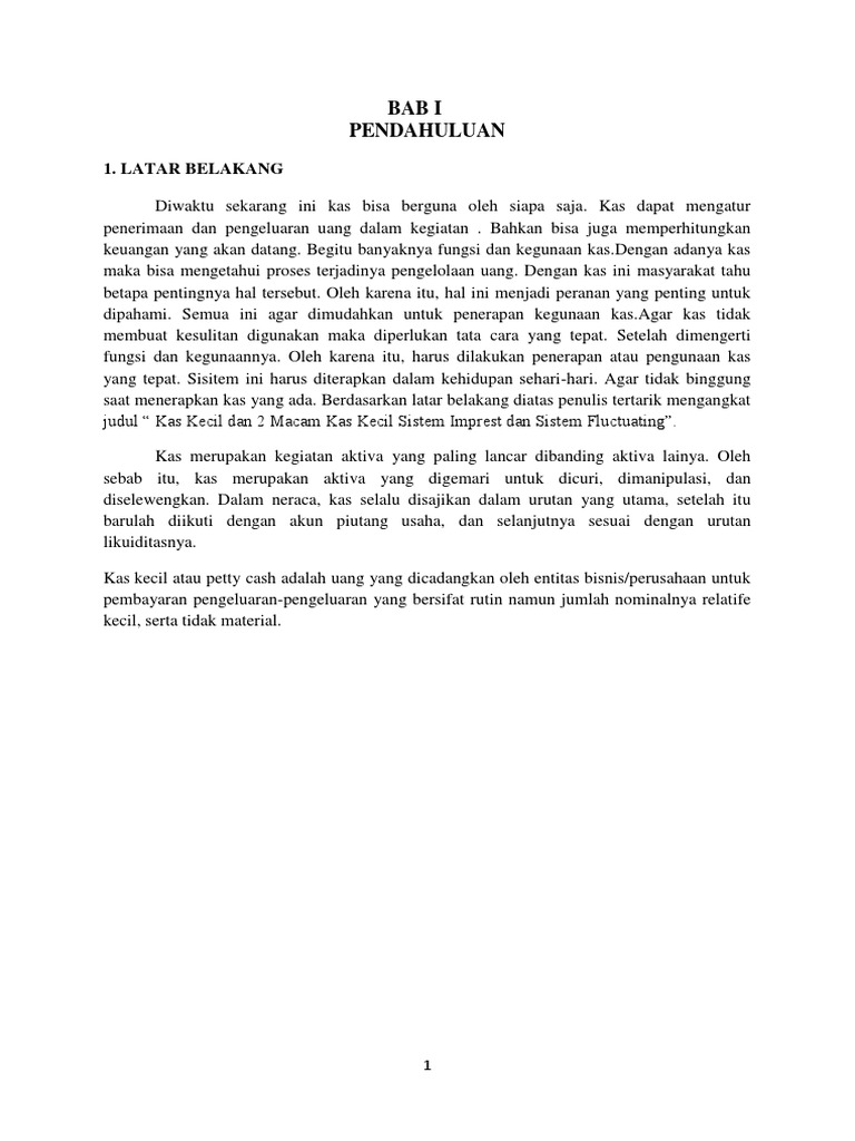 Makalah Kas Kecil