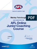 junior coaching course afl