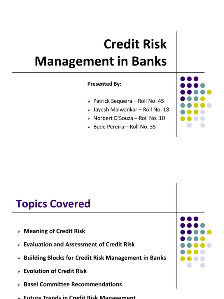 Credit Risk Management in Banks | PDF | Credit | Finance & Money Management