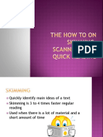 Skim, Scan & Spead Reading