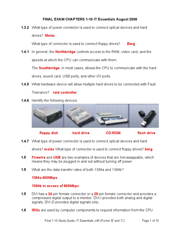 Final Exam Chapters 1 | PDF | Computer Network | Internet Protocol Suite