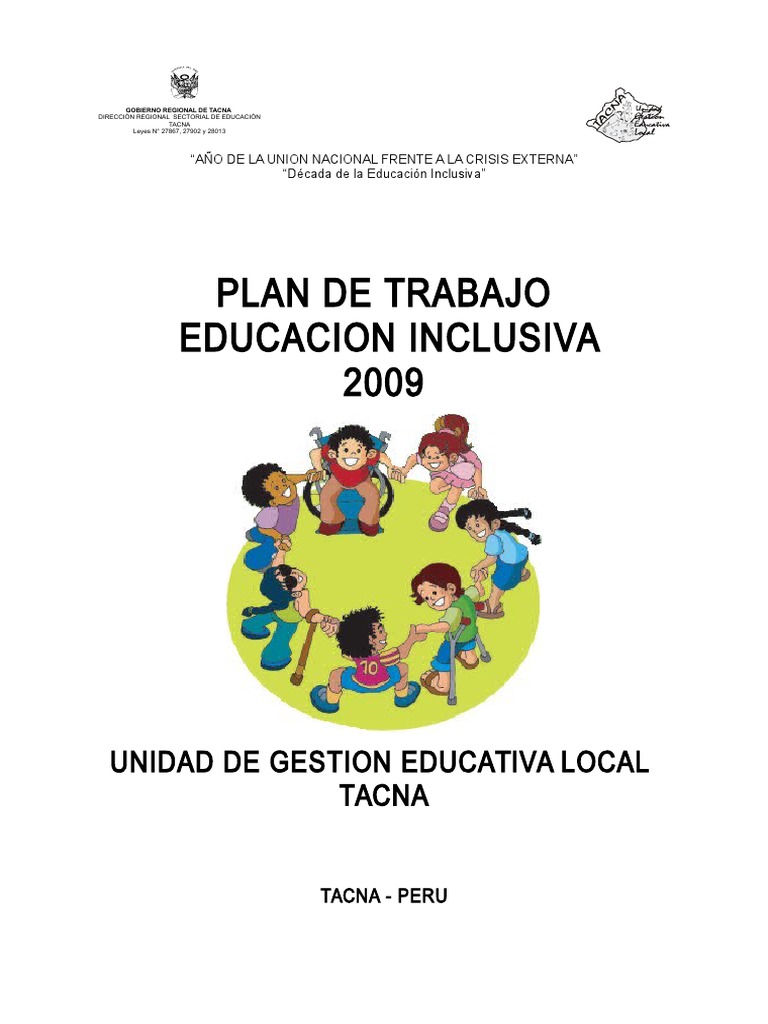 Plan de Educación Inclusiva en Tacna | PDF | Evaluación | Maestros