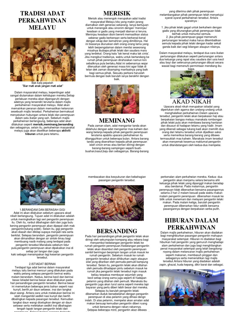 Keluarga Melayu merayakan acara adat bersama