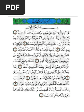 Surah Al Kahfi 1 10 100 110