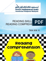 Reading Skills: Reading Comprehension Tan Xin Yi