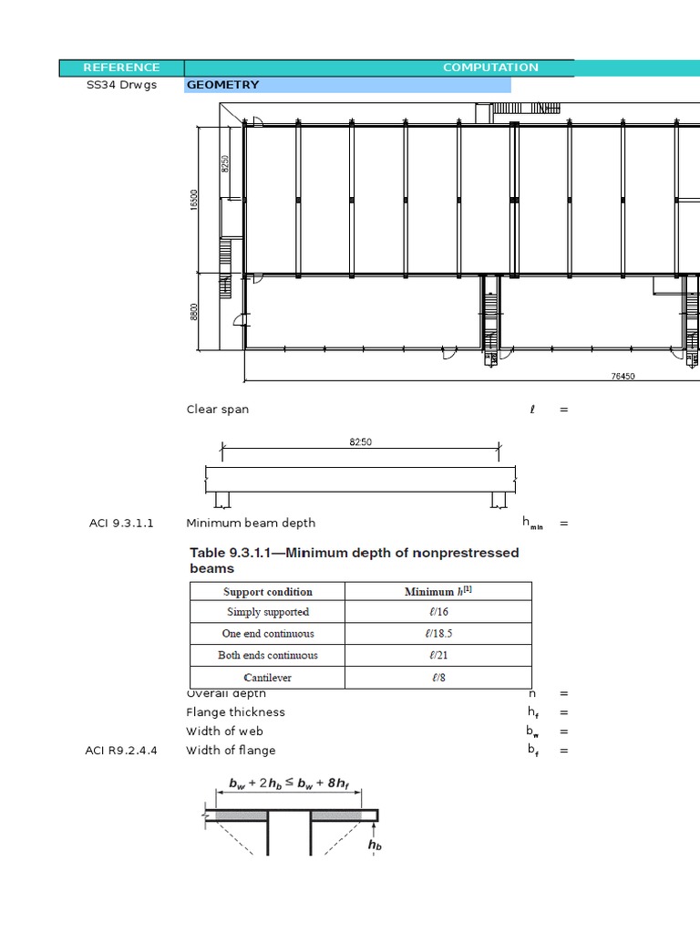 Beam Design to ACI 31814 Strength Of Materials Beam (Structure)