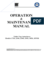 Autocalve Tuttnauer 2540M - Operation and Manteniance Manual