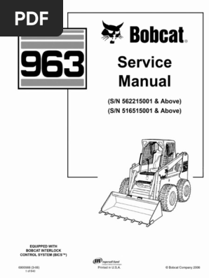 Bobcat 963 Service Manual Elevator Hvac