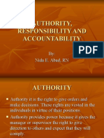 Authority, Responsibility and Accountability
