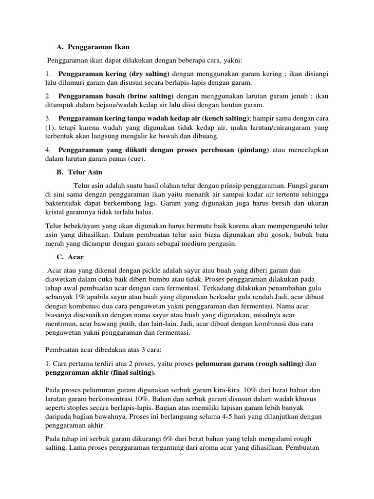 Contoh Produk Dan Jenis Garam | PDF