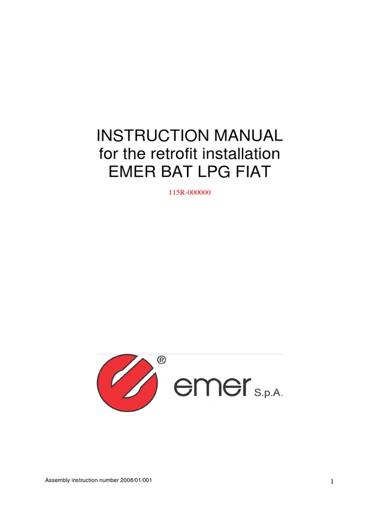 LPG Retrofit Installation Guide for Fiat | PDF | Fuel Injection | Valve