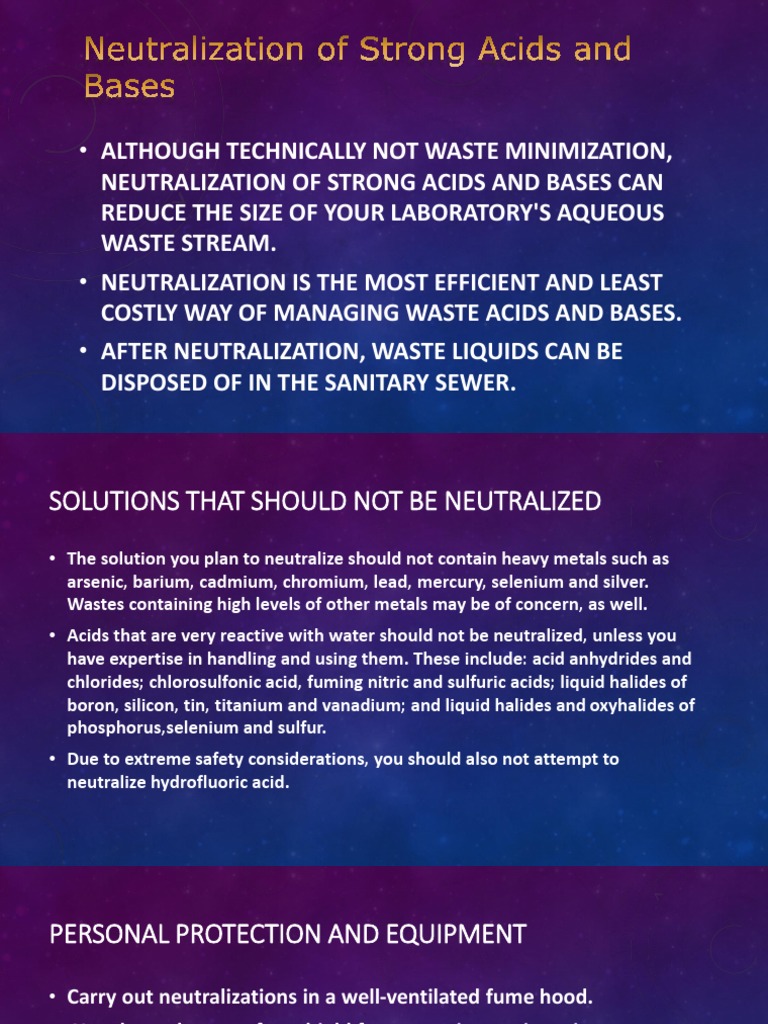 Neutralizing Strong Acids and Bases Guide | PDF | Ph | Hydroxide