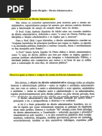 Estudo Dirigido - Direito Administrativo