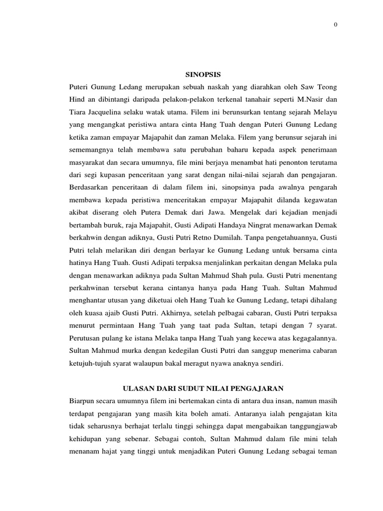 Ulasan Filem Puteri Gunung Ledang Pdf