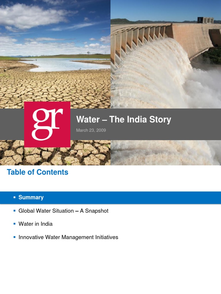 Water-The India Story | PDF | Water Resources | Water Scarcity