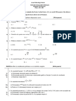 Test Clasa A XI-a