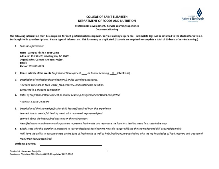 Boot Camp Service Log | PDF | Business