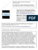 Journal of Homosexuality: To Cite This Article: Gregory M. Herek PHD (1984) Beyond "Homophobia"
