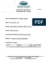 Tutorial Teste Resistor Padrao 100u Microhmimetro CE70XX PDF