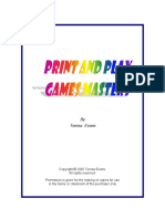 Print and Play Games Masters - Teresa Evans