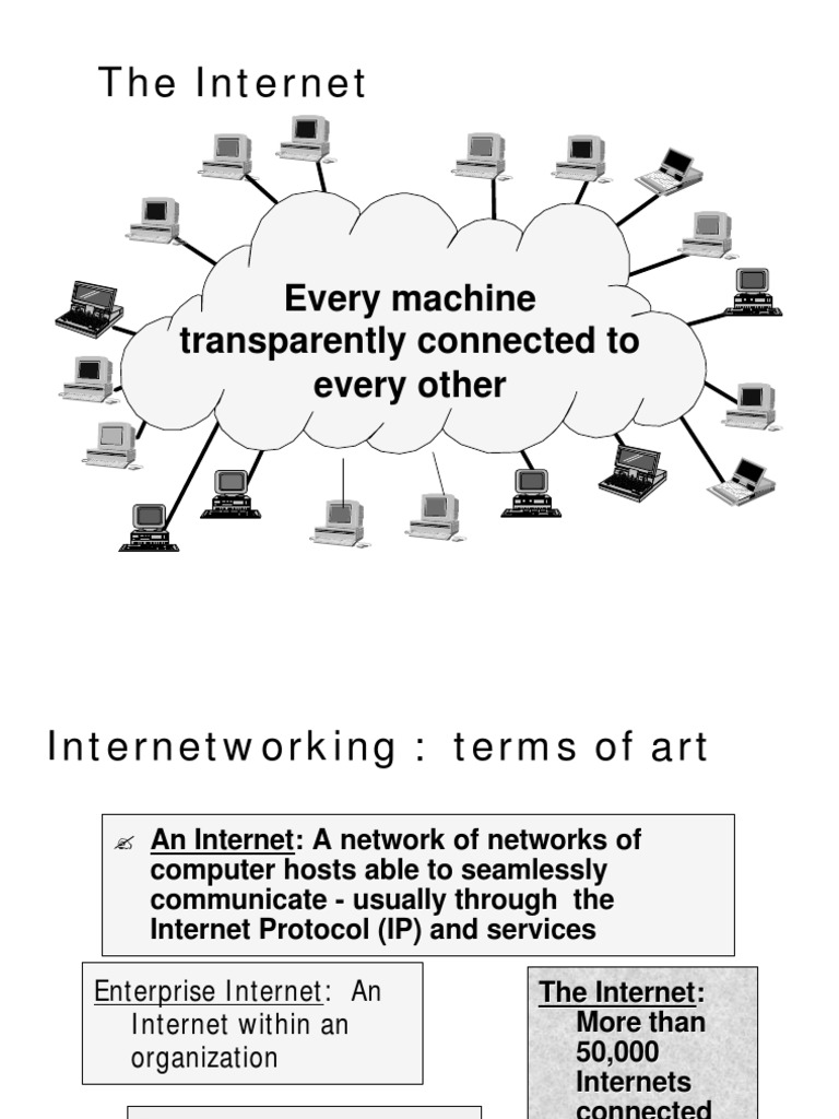 The Internet: Every Machine Transparently Connected To Every Other | PDF