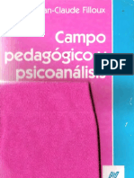 Campo Pedagocc81gico y Psicoanacc81lisis Jean Claude Filloux PDF