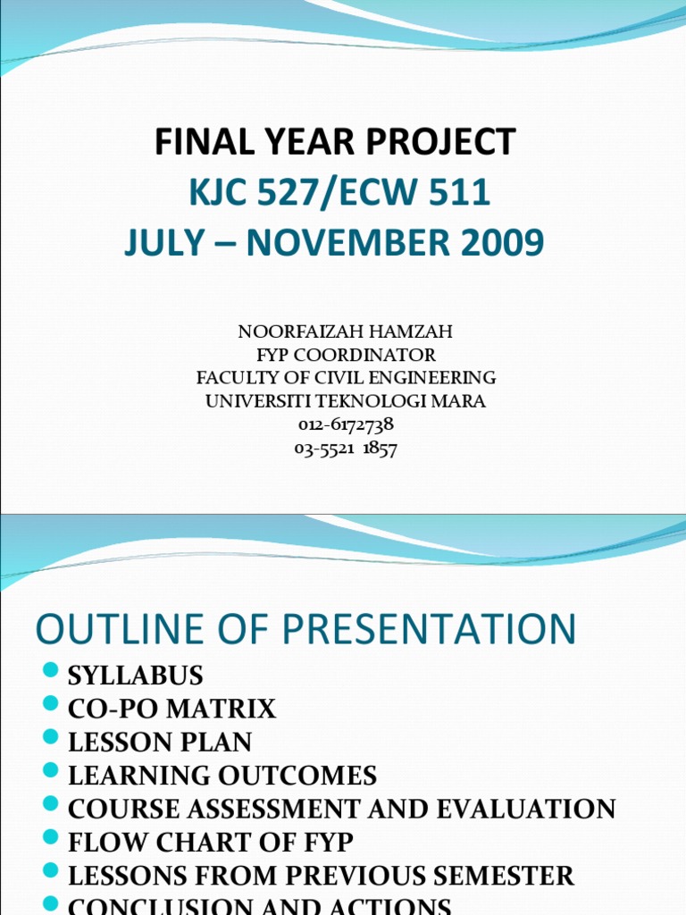 Final Year Project Guidelines for Civil Engineering | PDF | Engineering ...