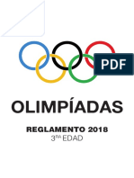 Reglamento Olimpíadas 3ra Edad 2018