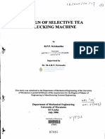 Design of Selective Tea Plucking Machine: R.P.P. Krishantha