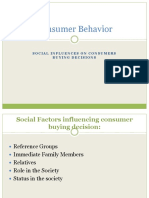 Consumer Behavior: Social Influences On Consumers Buying Decisions