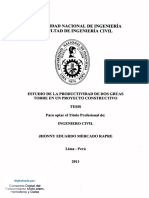 Tesis Uni-Estudio de La Productividad de Dos Grúas-Jhonny Eduardo Mercado Rapre