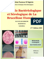 Diagnostic Bacteriologique Et Serologique de La Brucellose