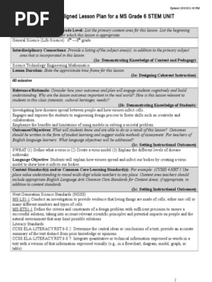 Danielson Aligned Lesson Plan 1 for MS r.doc
