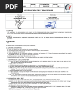 Hydo Test Procedure