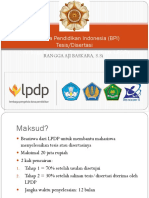 Beasiswa Pendidikan Indonesia (BPI) Tesis LPDP